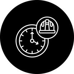 Working Hours Line Inverted Icon