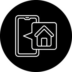 Home Line Inverted Icon
