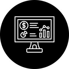 Analytic Line Inverted Icon