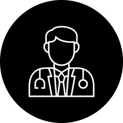 Doctor Line Inverted Icon