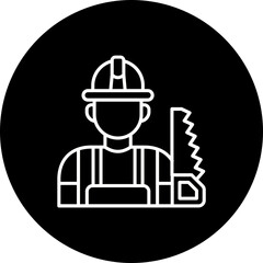 Carpenter Line Inverted Icon