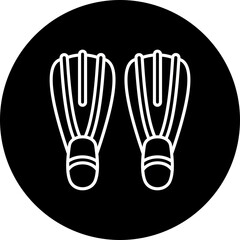 Fins Line Inverted Icon