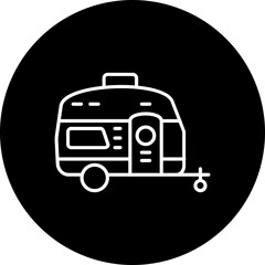 Caravan Line Inverted Icon