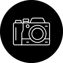 Photo Camera Line Inverted Icon