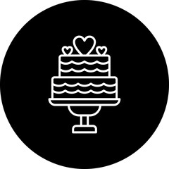 Cake Line Inverted Icon