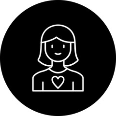 Mom Line Inverted Icon