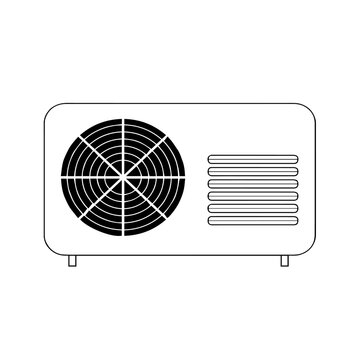 recommend clip art: AC outdoor unit icon vector isolated