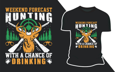 Hunting vector T shirt custom apparel design for man and women