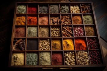 Vast array of different spices