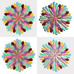 pattern with flowers and circles