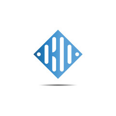 Illustration vector graphic of initials km logo with sound waves square shape with gradient. flat design style. suitable for music groups, podcasts, trademarks, etc. design vector template
