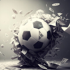 Ballon de football explosion