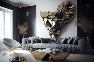 living room design, architecture, luxury, apartmen designt, generative artificial intelligence