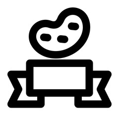 art day outline icon set of world art day celebration 