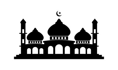 Mosque building illustration vector design