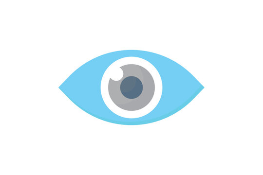 Eye icon illustration. icon related to human organ. Flat icon style. Simple vector design editable