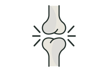Bone joints icon illustration. icon related to human organ. Flat line icon style, lineal color. Simple vector design editable