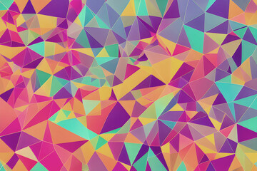 Fototapeta premium Abstract background of pastel color polygons 3D. Vector Illustration.