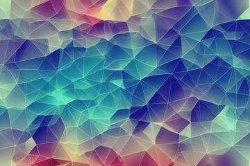 Obraz premium Abstract background of ocean color polygons 3D. Vector Illustration.