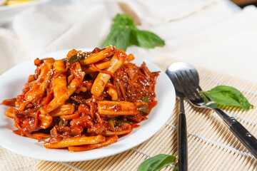 Today's dinner menu is squid dish