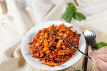 Today's dinner menu is squid dish