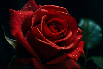 single red rose made with generative ai
