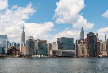 Fototapeta na wymiar Skyscrapers of New York city on cloudy day