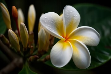 frangipani plumeria flower made with generative ai