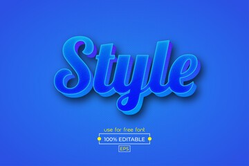 3D style editable text effect with modern and simple design