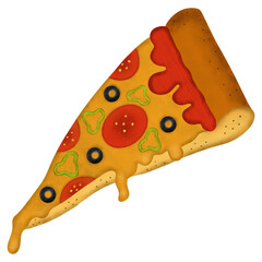 A Slice of Pizza Illustration