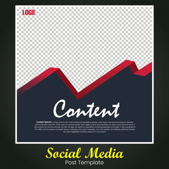 Set of Editable minimal square social media banner template.