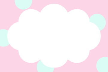 ピンク色の吹き出し透過素材