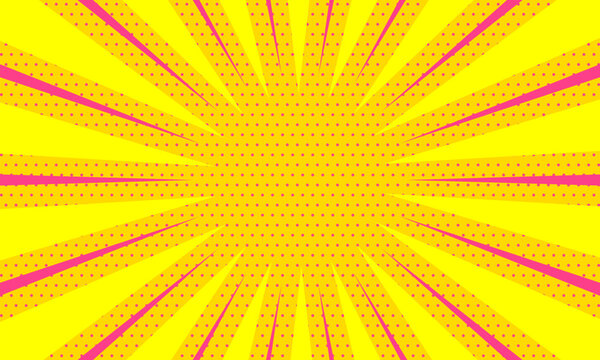 Comic yellow zoom burst background