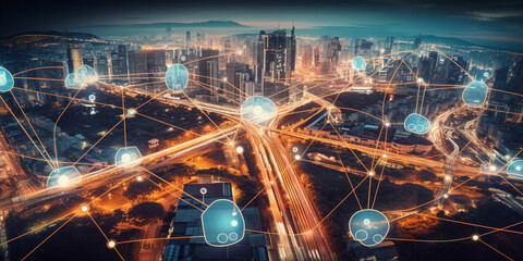 The Role of Logistics in the Globalised. 5g tecnology concept Genetarive AI