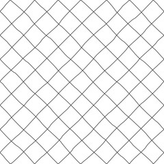 Seamless curve mesh pattern. Grid with stripe outline. Checkered monochrome background.