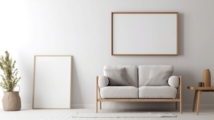 Poster Mockup modern furniture living room 