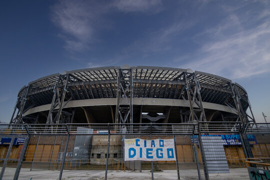 The Diego Armando Maradona Stadium, home to S.S.C. Napoli in Naples, Italy