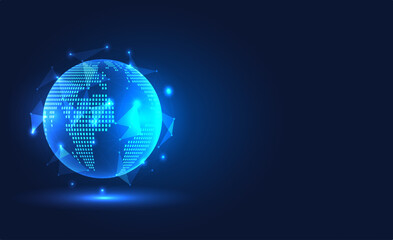 Global blockchain technology network that connects smart technology to provide instant access to information anywhere to expand business globally.