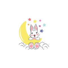 Sleep baby logo vector