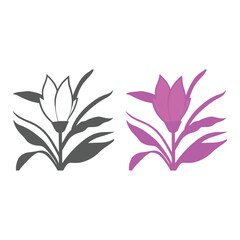 Lily flowers coloring books Make Line art, hand-drawn illustrations.Perfect for creating coloring pages, coloring books, enchanting holiday invitations, and other creative projects.