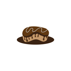 Chocolate bread logo for food company vector illustration design
