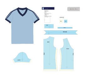 Women V-Neck T-Shirt Sewing Pattern. Easy DIY Project. Sizes XS-S, M-L All allowances are included.