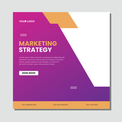 Set of Editable minimal square banner template. Suitable for social media post and web internet ads. Vector illustration with photo college