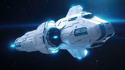 White spaceship made with generative ai