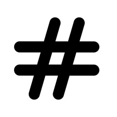 Hashtags icon vector, hashtag sign icon vector isolated on white background, black hashtag icon. - obrazy, fototapety, plakaty