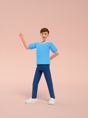 3D rendering of young fashionable men