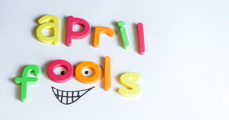 April fool's on white background 