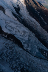 View on glacier on mountain in Alps