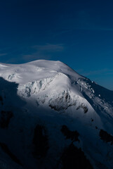 Fototapeta na wymiar View on snowy mountains in Alps