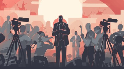 AI Modern Illustrations Celebrating World Press Freedom Day